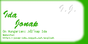 ida jonap business card